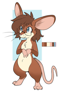 3_toes anthro blue_eyes brown_body brown_fur brown_hair color_swatch digitigrade eyewear eyewear_only featureless_crotch feet fur glasses glasses_only hair looking_up male nude pink_feet pink_hands pink_nose pink_tail simple_background solo standing tail toes tuft wearing_glasses whiskers shrubie_fox milo_(shrubie_fox) mammal mouse murid murine rodent 2025 digital_media_(artwork) hi_res