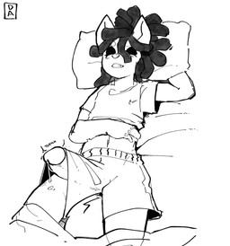 anthro bed big_penis black_eyelids blush bodily_fluids bottomwear boxers_(clothing) clothed clothing crop_top dreadlocks erection eyes_closed furniture genital_fluids genitals humanoid_genitalia humanoid_penis male midriff morning_wood navel on_bed open_mouth penis penis_poking_out penis_through_leghole pillow precum shirt shorts sleeping solo throbbing throbbing_penis topwear underwear goonie-san devin_(yungyiff) canid canine canis domestic_dog german_shepherd herding_dog mammal pastoral_dog 2021 digital_media_(artwork) hi_res line_art monochrome