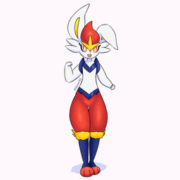 ambiguous_gender anthro glistening glistening_eyes solo tail white_body white_tail resetx nintendo pokemon cinderace generation_8_pokemon lagomorph mammal pokemon_(species) 1:1 absurd_res hi_res female_(lore)