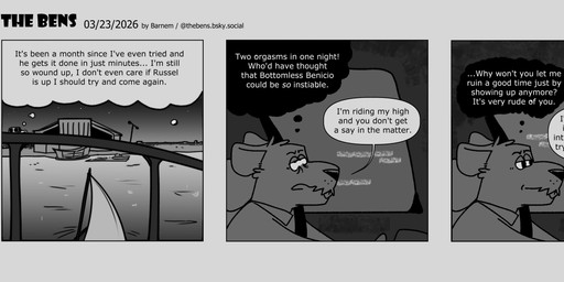 anthro biped car dialogue inside inside_car inside_vehicle male slightly_chubby solo text vehicle barnem mammal murid murine rat rodent 2026 comic english_text hi_res monochrome