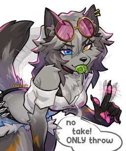 5_fingers anthro ball ball_in_mouth biped blue_eyes bodily_fluids bottomwear bra breasts claws clothed clothed_anthro clothed_female clothing dialogue eyewear female finger_claws fingers front_view fully_clothed fully_clothed_anthro fully_clothed_female fur glasses grey_body grey_fur grey_hair grey_tail hair handpaw heterochromia looking_at_viewer pants paws saliva simple_background smile solo speech_bubble standing tail text topwear underwear white_background yellow_eyes praquina epic_games fortnite wolfie_(fortnite) canid canine canis mammal wolf 2026 digital_drawing_(artwork) digital_media_(artwork) english_text hi_res