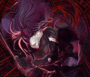 anthro bindings black_clothing black_dress blood blood_on_face bodily_fluids cat_o'_nine_tails clothing dress female female_anthro fur gloves handwear injures legwear motion_blur motion_lines perspective red_eyes solo stockings torn_clothing whip white_body white_fur cat_o_9tails erunroe mammal murid murine rat rodent hi_res
