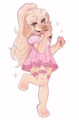 4_fingers 4_toes anthro bangs barefoot biped blonde_hair clothed clothed_anthro clothed_female clothing dress electronics feet female female_anthro fingers freckled_face freckles front_view hair holding_microphone holding_object jewelry long_hair looking_at_viewer microphone necklace on_one_leg open_mouth pawpads pink_clothing pink_dress pink_eyelids pink_eyes pink_nose pink_pawpads ponytail simple_background solo standing toes white_background young young_anthro young_female cepto_(artist) bird_dog canid canine canis domestic_dog hunting_dog mammal spaniel 2024 colored digital_drawing_(artwork) digital_media_(artwork) full-length_portrait hi_res portrait shaded