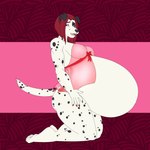 anthro colored_nails female hair hyper hyper_pregnancy nails pregnant solo sweetvixsin sammie_(spyingredfox) canid canine canis dalmatian domestic_dog mammal 1:1 hi_res