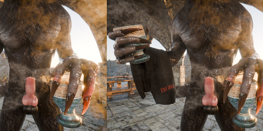 5_fingers animal_genitalia animal_penis anthro aroused athletic athletic_anthro athletic_male balls beverage biceps biped black_body black_fur canine_genitalia canine_penis coffee container cup erection fingers first_person_view fog fur genitals glistening glistening_body hot_beverage knot male muscular muscular_anthro muscular_male nature nude outside penis solo steam towel wet wet_body wet_fur winter aureuswolf bethesda_game_studios dark_souls fromsoftware microsoft mythology skyrim the_elder_scrolls you_died_(meme) skyrim_werewolf canid canine canis mammal mythological_canine mythological_creature werecanid werecanine werecreature werewolf wolf 3d_(artwork) absurd_res blender_(artwork) blender_cycles_(artwork) digital_media_(artwork) hi_res meme side_by_side_stereogram stereogram