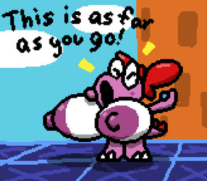 anthro areola big_breasts bouncing_breasts bow_ribbon breasts dialogue exclamation_point eyes_closed female female_anthro huge_breasts multicolored_body nipples nude nude_anthro nude_female pink_body purple_areola purple_nipples solo text two_tone_body mattthetooncat mario_bros nintendo birdo_(character) birdo dinosaur prehistoric_species reptile scalie animated animated_gif digital_media_(artwork) english_text loop pixel_(artwork) pixel_animation short_playtime
