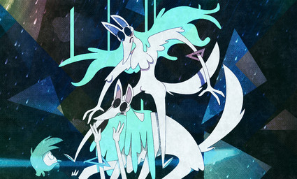 3_fingers abstract_background ambiguous_anthro ambiguous_gender ambiguous_human anthro armband arms_bent bent_over black_background black_eyes black_outline black_sclera blue_armband blue_eyes blue_hair blue_inner_ear chest_tuft cosmic_background disembodied_head ears_up eye_bags featureless_chest featureless_crotch featureless_feet feet fingers fur fur_tuft group hair leaning leaning_forward long_arms long_hair long_legs long_limbs long_tail looking_at_another looking_down looking_down_at_another looking_up looking_up_at_another mouth_closed no_eyebrows noseless open_mouth outline pink_inner_ear purple_armband raised_arms shadow shocked simple_background slim slim_anthro small_waist space space_background star tail teeth triangle_(shape) trio tuft white_arms white_body white_chest white_face white_fur white_hands white_legs white_sclera white_skin white_tail worried worried_face worried_look shane_frost canid canine fox ghost human mammal spirit blue_theme colored digital_drawing_(artwork) digital_media_(artwork) light_theme restricted_palette shaded story story_in_description unavailable_at_source brother_(lore) brother_and_sister_(lore) sibling_(lore) sister_(lore)
