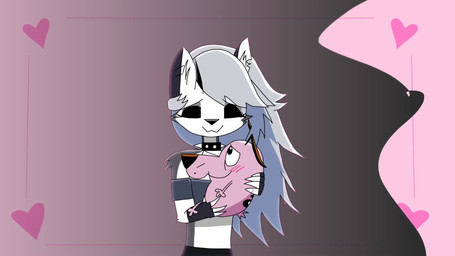 aged_up alternate_form anthro armwear attacking_viewer back_wings beaded_jewelry beaded_necklace beads black_background black_eyelids blue_clothing blue_dress blush blush_lines carrying_another cleavage_cutout cloak clothed clothed_anthro clothed_female clothing cloud collar cosplay crop_top crossover_cosplay cutout dress dual_wielding duo ear_piercing elbow_gloves eyelashes eyes_closed feathered_wings feathers female for_a_head fur glaring_at_viewer gloves gradient_background green_body green_eyes green_fur green_hair grey_background grey_hair hair halo handwear heart_symbol holding_melee_weapon holding_object holding_sword holding_weapon inner_ear_fluff jewelry larger_female long_hair looking_at_viewer looking_back looking_back_at_viewer male mature_female melee_weapon midriff muscular muscular_anthro muscular_female necklace piercing pink_background pink_body pink_fur punch punching_viewer red_background red_sclera school_uniform shirt sickle simple_background size_difference smaller_male solo spiked_collar spikes sword tear_trough tight_clothing topwear transformation tuft uniform walking_away weapon white_body white_eyes white_fur wings yellow_background thegiftedfire ava_max barbie_(film) cartoon_network chainsaw_man courage_the_cowardly_dog dreamworks hellaverse helluva_boss kill_la_kill marvel mythology puss_in_boots_(franchise) studio_trigger courage_the_cowardly_dog_(character) death_(puss_in_boots) denji_(chainsaw_man) loona_(helluva_boss) ryuko_matoi she-hulk angel canid canid_demon canine canis chainsaw_head cherub demon domestic_dog hellhound mammal mythological_canine mythological_creature object_head wolf 16:9 animated crossover hi_res multiple_scenes short_playtime sound video widescreen