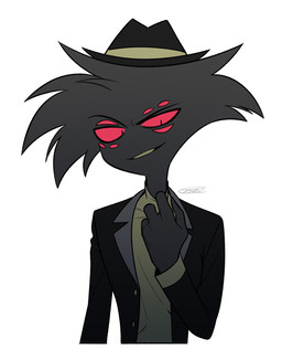 clothed clothing hat headgear headwear male multi_eye simple_background solo white_background enaic31 hazbin_hotel hellaverse arackniss_(hazbin_hotel) arachnid arthropod demon humanoid spider hi_res