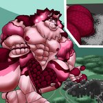 abs anthro barazoku big_muscles city city_background fluffy fur giant_robot giga_macro hair huge_muscles hyper hyper_muscles larger_male machine macro male muscular muscular_anthro muscular_male nipples nude pecs pink_nose simple_background size_difference smile solo tail fujiyama_samoyed yanbara_(fujiyamasamoyed) alaskan_malamute canid canine canis domestic_dog kaiju mammal nordic_sled_dog robot spitz himbo 1:1 digital_media_(artwork)