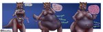 abdominal_bulge anthro anthro_pred belly_mouth breasts clothing digestion digestion_noises gynomorph intersex muscular nipple_piercing nipples panties piercing slightly_chubby solo underwear vore weight_gain anon_and_knux ashley_(anon_and_knux) canid canine canis mammal wolf absurd_res hi_res sequence