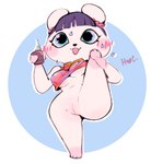 anthro breasts clothing female genitals pose pussy solo home-cooking animal_crossing nintendo pekoe_(animal_crossing) bear mammal absurd_res hi_res pinup