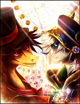 blue_eyes detailed_background duo looking_at_viewer orange_eyes teeth skaydie mythology dragon mythological_creature mythological_scalie scalie 2015 digital_media_(artwork)