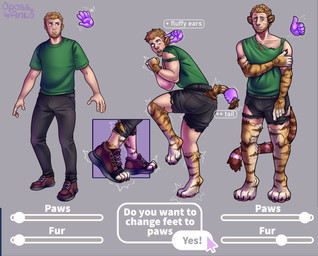 after_transformation beard bottomwear claws clothed clothing denim denim_bottomwear denim_clothing facial_hair feet foot_focus footwear forced forced_transformation fur gameplay_mechanics growth hair human_to_anthro jeans legwear looking_at_viewer male mid_transformation pants paw_shoes pawpads paws paws_in_socks pink_paws shirt shoes shorts simple_background slider_(control) sneakers solo species_transformation stockings tail text toe_claws topwear torn_bottomwear torn_clothing torn_jeans torn_legwear torn_pants torn_shirt torn_shorts torn_stockings torn_topwear transformation transformation_sequence kiri-anko felid humanoid hybrid mammal pantherine tiger absurd_res english_text hi_res