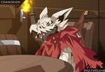 anthro bard cape claws cloak clothing feral horn looking_at_viewer lute male musical_instrument plucked_string_instrument solo string_instrument sulcus tavern white_body officialseraphimon bandai_namco digimon cantoril digimon_(species) hackmon scalie hi_res
