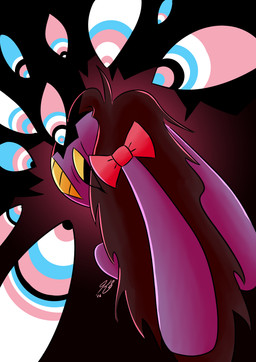 accessory anthro big_ears big_eyes bow_ribbon eye_through_hair female fur hair hair_accessory hair_bow hair_ribbon lgbt_pride long_hair looking_at_viewer looking_back looking_back_at_viewer pride_colors purple_body purple_fur ribbons solo transgender_pride_colors translucent translucent_hair transsalamander glitch_productions the_amazing_digital_circus gooseworx's_post-transition_jax_design jax_(tadc) lagomorph leporid mammal rabbit 2026 absurd_res english_description hi_res trans_(lore) trans_woman_(lore)