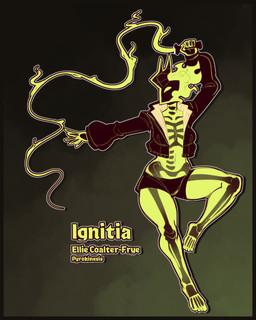 black_body black_clothing black_horn bone bottomwear breasts clothing colored_fire female fire green_body green_fire green_hair hair holding_object holding_whip horn skeleton solo text topwear visible_skeleton whip conditional_dnp welwraith ignitia_(welwraith) elemental_creature elemental_humanoid fire_creature humanoid 2026 character_name digital_drawing_(artwork) digital_media_(artwork) hi_res