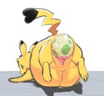 belly big_belly clitoris egg female female_feral feral genitals huge_belly humanoid_genitalia oviposition pokemon_egg pregnant pregnant_female pregnant_feral pussy rear_view solo fetchquest nintendo pokemon generation_1_pokemon pikachu pokemon_(species) 2024 colored digital_media_(artwork) hi_res