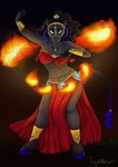 anthro belly_dancer dancing female fire fire_dancer solo cynthiafeline nina_emerald_said draft_horse equid equine friesian horse mammal oriental hi_res