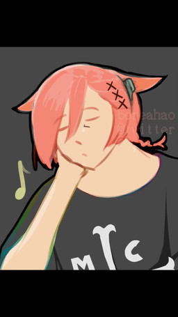 black_clothing clothed clothing electronics eyes_closed fluffy hair headphones male pointy_ears red_hair shirt simple_background solo topwear final_fantasy final_fantasy_xiv final_fantasy_xiv:_a_realm_reborn my_chemical_romance square_enix g'raha_tia animal_humanoid cat_humanoid felid felid_humanoid feline feline_humanoid humanoid mammal mammal_humanoid miqo'te 2023 9:16 animated hi_res short_playtime sound video