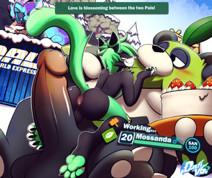 4_toes anthro anus background_sex balls black_balls black_body black_claws black_fur blue_body blue_fur cake claws dessert duo feet food foot_fetish foot_play footjob fur gameplay_mechanics genitals gradient_penis green_eyes green_hair green_pawpads green_tail hair half-closed_eyes laying_on_another male narrowed_eyes nude outside_sex pawpads penile penis perineum pink_nose raised_tail seductive sex size_difference snow tail text toes white_body white_fur white_toes dustythebat mythology palworld pocketpair aevyn avery_(fwuffydurg) dragon eastern_dragon felid feline furred_dragon furred_scalie mammal mossanda mythological_creature mythological_scalie pal_(species) pyrin_noct scalie absurd_res english_text hi_res