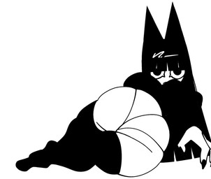 anthro bangs big_butt black_clothing black_ears black_hair black_legwear black_thigh_highs black_topwear butt clothing female fingers hair huge_butt huge_thighs legwear long_hair looking_at_viewer looking_back looking_back_at_viewer lying on_side panties pose rear_view simple_background solo thick_thighs thigh_highs topwear underwear white_background white_body white_clothing white_panties white_underwear wide_eyed xarop77 witchcat_(xarop77) domestic_cat felid feline felis mammal 2025 black_and_white digital_drawing_(artwork) digital_media_(artwork) full-length_portrait monochrome pinup portrait