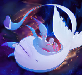animal_genitalia animal_vulva anus blue_body blue_skin cetacean_genitalia cetacean_vulva cosmic_background eyelashes female feral fin genitals markings purple_vulva ribbons_(anatomy) solo space space_background starscape text vulva white_body xilrayne luun_mistalo alien aquatic cetacean dolphin magiu mammal toothed_whale 2023 artist_name signature