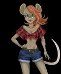 anthro big_ears blinking clothed clothing female hair looking_at_viewer simple_animation simple_background solo waving_tail tirquaz jocelyn_(transmousky) mammal murid murine rodent wood_mouse animated digital_media_(artwork) loop pixel_(artwork) pixel_animation short_playtime