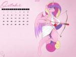 anthro anthrofied breasts calendar cleavage clothed clothing equid equine female friendship_is_magic hasbro horn mammal my_little_pony mythological_creature mythological_equine mythology one_eye_closed phylloaurea princess_cadance_(mlp) solo winged_unicorn wings wink