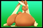 2024 3d_(artwork) absurd_res ambiguous_gender anthro big_butt black_border black_sclera border brown_body brown_butt brown_ears brown_tail butt cindablimp colored digital_media_(artwork) duo eyebrows generation_4_pokemon generation_5_pokemon green_background green_body hi_res huge_butt hyper hyper_butt looking_at_another looking_back looking_back_at_another lopunny nintendo open_mouth pink_eyes pink_inner_ear pink_nose pink_tongue pokemon pokemon_(species) scut_tail shaded short_tail simple_background sitting sitting_on_another smile smug snivy source_filmmaker tail tan_body tan_ears tan_eyebrows tongue unconscious