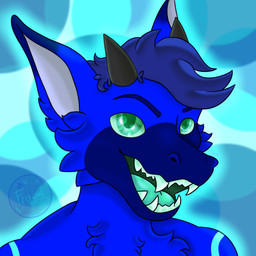 anthro fur hair looking_at_viewer male open_mouth simple_background smile solo teeth tongue figon mythology dragon mythological_creature mythological_scalie scalie 1:1 absurd_res digital_media_(artwork) hi_res icon portrait