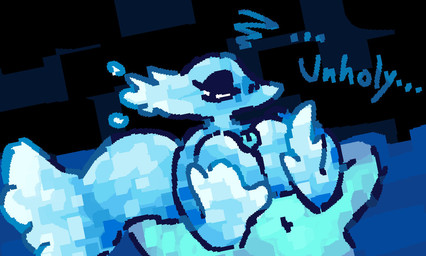 annoyed blue_body breast_grab breast_play breast_squish breasts duo faceless_character faceless_human faceless_male female female_on_human female_on_top genitals hand_on_breast male male/female narrowed_eyes navel on_top penis penis_tip sex spread_legs spreading squint squish titfuck water scaliescum deltarune undertale_(series) kris_dreemurr miss_mizzle darkner elemental_creature human mammal mizzle_(deltarune) water_creature watercooler_(deltarune)