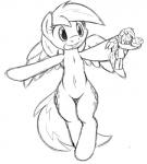 anthro cutie_mark feathered_wings feathers female simple_background solo white_background wings tg-0 friendship_is_magic hasbro my_little_pony mythology derpy_hooves_(mlp) equid equine mammal mythological_creature mythological_equine pegasus 2012 monochrome sketch