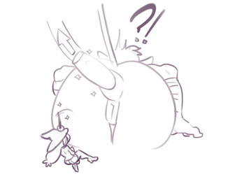 anal anal_penetration anal_tugging anus bent_over butt clothing duo exclamation_point female female/female footwear genitals hat headgear headwear high_heels not_furry penetration puffy_anus question_mark sex shoes surprised vulva wand witch_hat noill bull_(noill) humanoid ogre character_request monochrome
