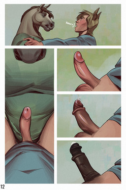animal_genitalia animal_penis anthro balls biped bodily_fluids bottom_pov close-up comic_panel equine_genitalia equine_penis erection first_person_view genital_fluids genital_growth genital_transformation genitals glans growth humanoid_genitalia humanoid_penis male male/male male_anthro male_humanoid medial_ring penis penis_growth precum receiving_pov sex transformation transformation_sequence transformation_through_sex vein veiny_penis selezneva animal_humanoid equid equid_humanoid equine equine_humanoid horse horse_humanoid human humanoid mammal mammal_humanoid 2:3 comic hi_res
