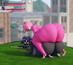 anthro areola big_breasts big_butt breasts butt duo female female/female gun huge_breasts huge_butt hyper hyper_butt looking_back nipples outside ranged_weapon rifle sniper_rifle weapon ctgiantess epic_games fortnite cuddle_team_leader raven_team_leader bear mammal absurd_res hi_res