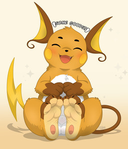 3_toes balls blush feet feral foot_focus front_view fur genitals male nude open_mouth simple_background sitting smile solo tail text toes whyvern nintendo pokemon generation_1_pokemon mammal pokemon_(species) raichu rodent 2026 absurd_res digital_media_(artwork) hi_res
