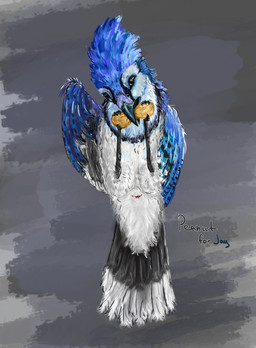 animal_genitalia avian_butt avian_feet beak blue_body blue_fur bodily_fluids claws cloaca cloacal dark_body dark_fur detailed_fur eyeshadow feathered_crest feathers feet female feral fluffy food fruit fur genitals head_crest legume looking_pleasured makeup nibbling open_beak open_mouth peanut_(food) plant smile solo tail tail_feathers talons toes white_body white_fur wings peanut_for_jay avian bird blue_jay corvid jay_(bird) new_world_jay oscine passerine absurd_res detailed hi_res
