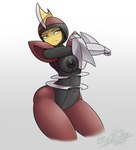 2021 anthro areola artist_name bisharp breasts digital_media_(artwork) english_text eyebrows eyelashes female generation_5_pokemon genitals hi_res latiar mouth_closed nintendo nipples number pokemon pokemon_(species) pose shadow simple_background solo standing text thick_thighs white_sclera wide_hips