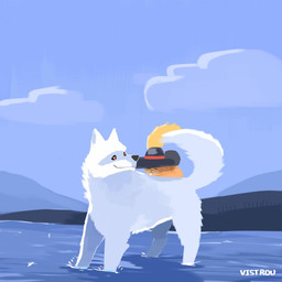 ambiguous/ambiguous ambiguous_gender anatomically_correct_feral carrying_another clothing cloud duo eyes_closed facial_markings feral feralized fluffy fur fuzzy happy hat hat_only head_markings headgear headgear_only headwear headwear_only loaf looking_at_another markings mask_(marking) mostly_nude on_top orange_body orange_fur outside partially_submerged raised_tail red_eyes size_difference sky smaller_on_top smile standing tail water white_body white_fur vistrou dreamworks puss_in_boots_(franchise) death_(puss_in_boots) puss_in_boots_(dreamworks) canid canine canis domestic_cat felid feline felis mammal tabby_cat wolf 1:1 hi_res signature male_(lore)