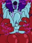 abdominal_bulge anal anal_penetration balls big_penis blue_body blue_hair blue_skin full_nelson genitals hair huge_penis male moan penetration penis purple_tongue red_body size_difference small_balls small_penis smaller_male stretched_anus tongue tongue_out chibitay ben_10 cartoon_network pesky_dust alien fairy nemuina 3:4 absurd_res hi_res