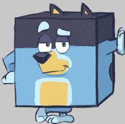 anthro contrapposto crossed_legs cube eyebrows featureless_crotch fur grey_background hand_on_hip humor leaning looking_at_viewer male nude pose raised_eyebrow shitpost simple_background smile smirk smug solo square_head standing toony tuft nanoff bluey_(series) metro-goldwyn-mayer tom_and_jerry bandit_heeler australian_cattle_dog canid canine canis cattledog domestic_dog herding_dog mammal pastoral_dog 2026 colored colored_sketch meme sketch