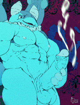 abs abstract_background antennae_(anatomy) anthro balls big_balls big_muscles big_penis blue_balls blue_penis bodily_fluids cum cumshot ejaculation erection genital_fluids genitals glans humanoid_genitalia humanoid_penis looking_at_viewer male muscular muscular_anthro muscular_male navel nude orgasm pecs penis solo white_antennae white_glans fluffedwings lionel_(fluffedwings) arthropod insect lepidopteran moth hi_res