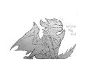 ambiguous_gender claws feral horn membrane_(anatomy) membranous_wings scales simple_background smile solo spines standing tail white_background wings xezeno capcom european_mythology monster_hunter mythology dragon elder_dragon mythological_creature mythological_scalie safi'jiiva scalie western_dragon digital_media_(artwork) hi_res monochrome