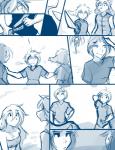 2017 anthro basitin blue_and_white canid canine canis clothed clothing comic conditional_dnp database_error_(twokinds) female fur gloves group hair handwear human keidran keith_keiser male mammal melee_weapon mentioned_character monochrome natani offscreen_character raine_silverlock simple_background sketch sword tom_fischbach trace_legacy twokinds unseen_male weapon wolf zen_(twokinds)
