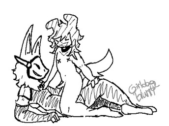 anal anal_penetration anthro cowgirl_position duo femboy floppy_ears folded_ears from_front_position genitals gynomorph intersex intersex/intersex machine male nude on_bottom on_top penetration penile penile_penetration penis pointy_ears prick_ears sex small_penis tail girldogblunt animal_humanoid canid canid_humanoid canine canine_humanoid humanoid mammal mammal_humanoid protogen monochrome