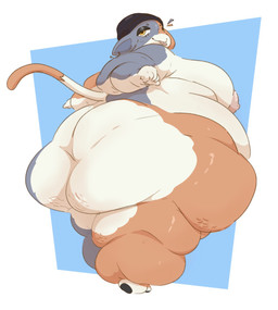 anthro beanie beanie_only belly big_belly big_breasts big_butt blep breasts butt cellulite clothing dark_body dark_fur fat_arms fat_legs fat_rolls female fur half-closed_eyes hat hat_only headgear headgear_only headwear headwear_only huge_butt mostly_nude multicolored_body multicolored_fur narrowed_eyes nipples obese obese_anthro obese_female orange_body orange_fur overweight overweight_anthro overweight_female simple_background solo standing tail tongue tongue_out white_body white_fur yellow_eyes stroobcow epic_games fortnite meow_skulls calico_cat domestic_cat felid feline felis mammal 2026 hi_res