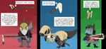 ambiguous_gender arrow_(weapon) feral group mask post-apocalyptic ranged_weapon slingshot solo text weapon worldbuilding thepatchedragon dragonscape mythology dinosaur dragon drekir mythological_creature mythological_scalie prehistoric_species reptile scalie theropod hi_res
