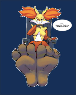 3_toes anthro border breasts claws feet female foot_focus grey_border soles solo speech_bubble text toe_claws toes detectivebubble nintendo pokemon canid canine delphox generation_6_pokemon mammal pokemon_(species) absurd_res alpha_channel english_text hi_res
