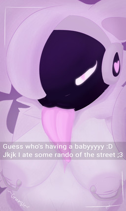 anthro areola belly big_belly female machine nipple_piercing nipples piercing pink_body solo text tongue tongue_out vore vore_implied ansia_(artist) kami_(ansia) protogen 3:5 digital_media_(artwork) hi_res